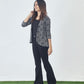 Black Knit Inner Top With Knit Jacket