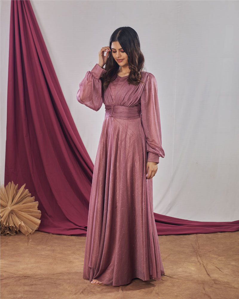 Rose Gold Shimmer Gown – Lady Selection Inc